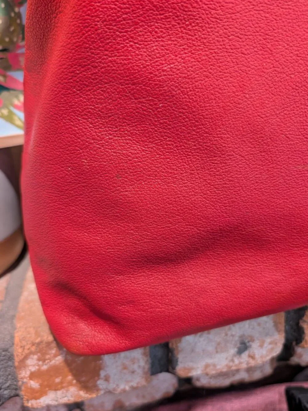 Dooney & Bourke Large Red Leather Hobo Shoulder Bag GUC